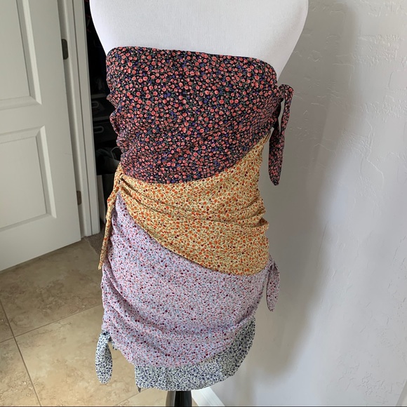 NWOT Shein medium sun dress strapless - Picture 3 of 9